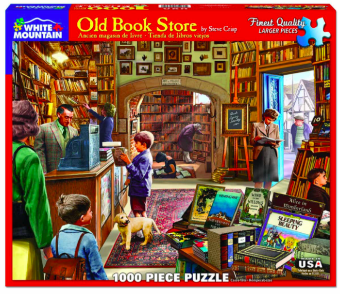 White Mountain Puzzles, Old Book Store, 1000 PCs Jigsaw Puzzle