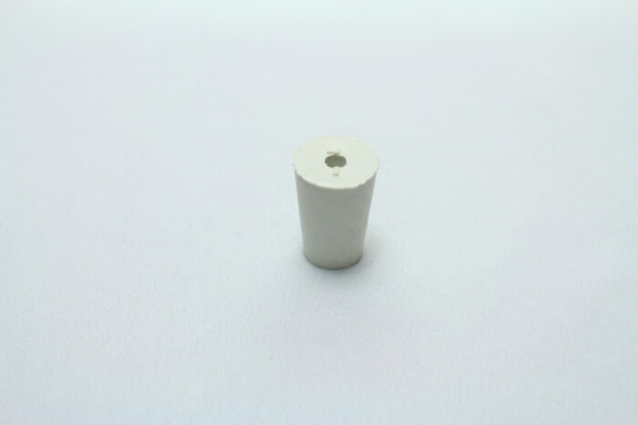 Rubber Stopper, #1, 1-Hole, White