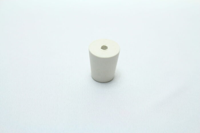 Rubber Stopper, #3, 1-Hole, White