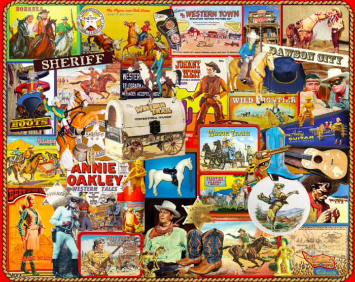White Mountain Puzzles, Cowboys, 1000 PCs Jigsaw Puzzle