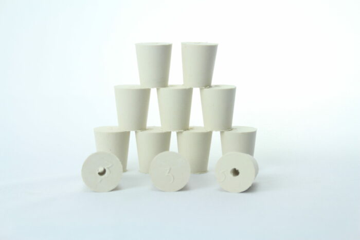 10+2 Rubber Stopper Set, Including 10 of #3 and 2 of #3 with 1-Hole Bonus, Set of 12