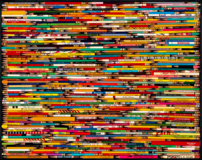 White Mountain Puzzles, Pencil Collage, 1000 PCs Jigsaw Puzzle