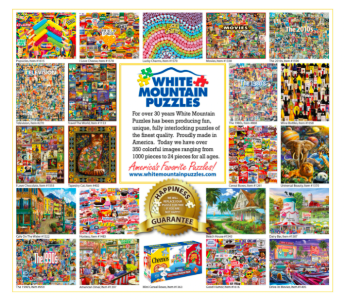 White Mountain Puzzles, Vintage Bookshop, 1000 PCs Jigsaw Puzzle