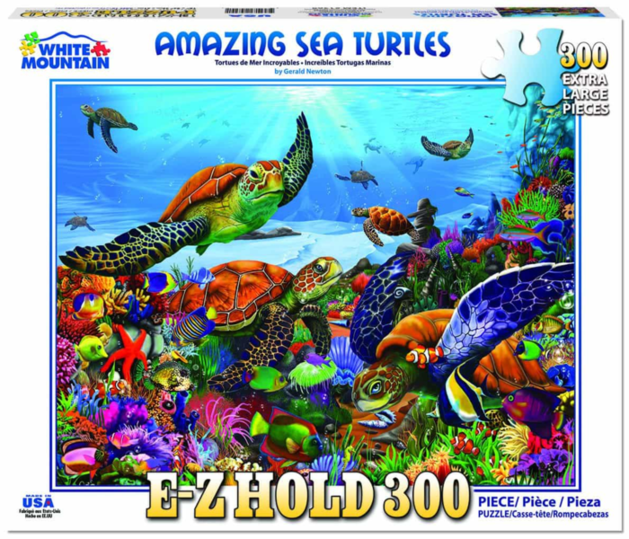 White Mountain Puzzles, Amazing Sea Turtles, 300 PCs Jigsaw Puzzle