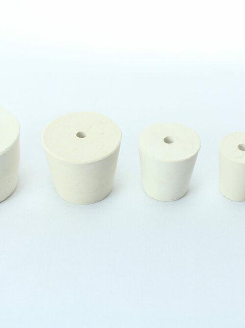 Rubber Stopper, # 5, 1-Hole, White