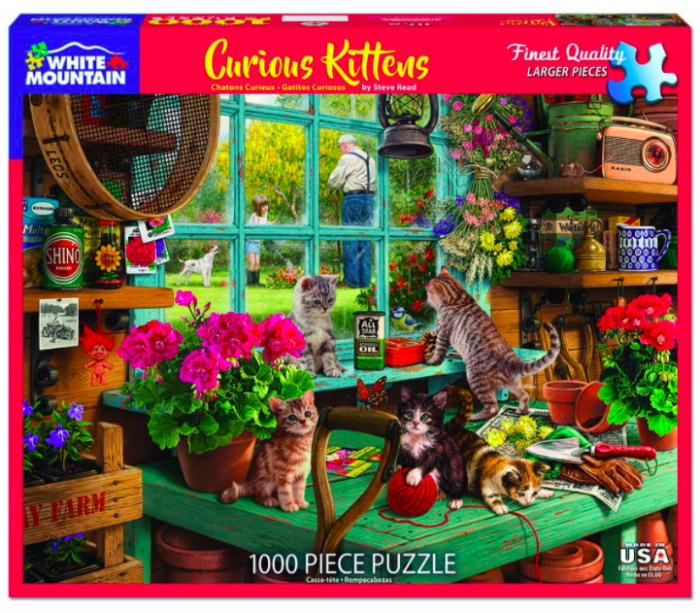 White Mountain Puzzles, Curious Kittens, 1000 PCs Jigsaw Puzzle