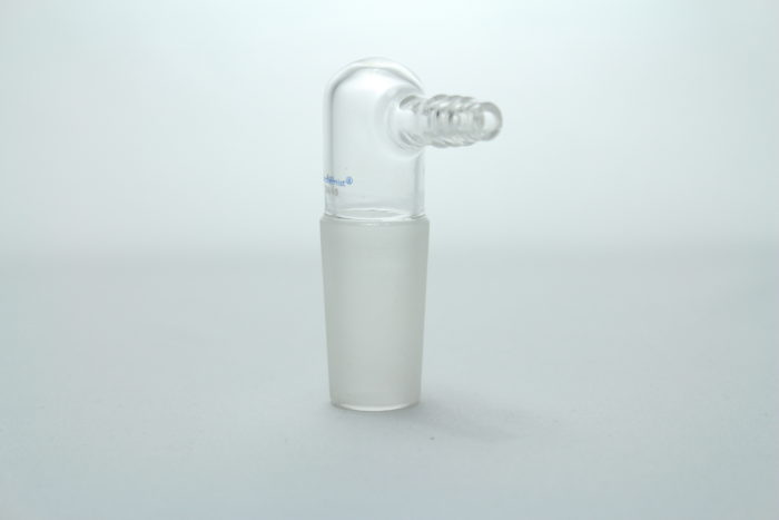 Vacuum or Argon Adapter, Borosilicate Glass, Bent Type, 24/40