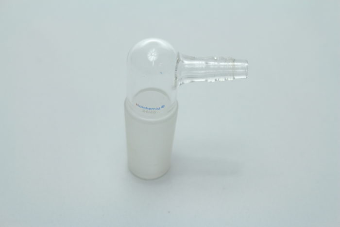 Vacuum or Argon Adapter, Borosilicate Glass, Bent Type, 24/40