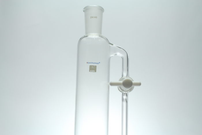 Pressure Equalizing Funnel, Borosilicate Glass, with Teflon Stopcock, 24/40, 250 ml