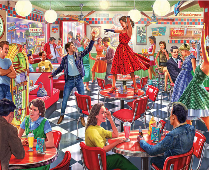 White Mountain Puzzle, Dancing At The Diner, 1000 Pcs Jigsaw Puzzle