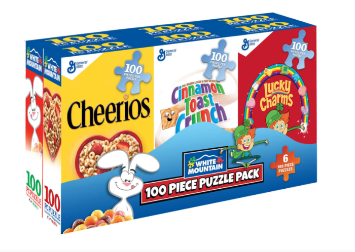 White Mountain Puzzle, Mini Cereal Boxes, 100 Pcs (Each) Jigsaw Puzzle