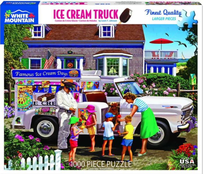 White Mountain Puzzle, Ice Cream Truck, 1000 Pcs Jigsaw Puzzle