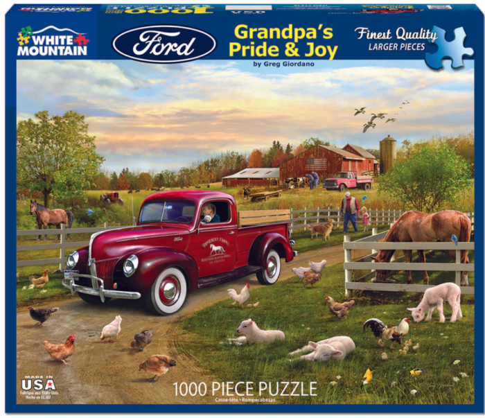 White Mountain Puzzle, Grandpa’s Pride & Joy, 1000 Pcs Jigsaw Puzzle