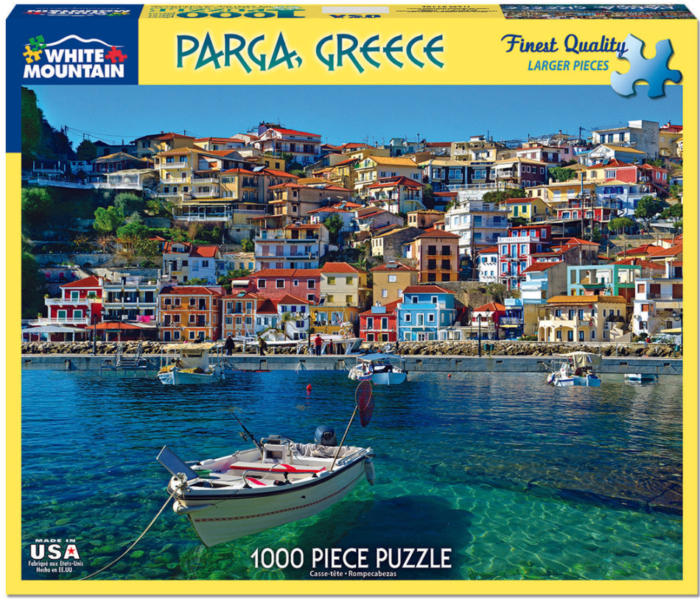 White Mountain Puzzle, Parga,Greece, 1000 Pcs Jigsaw Puzzle